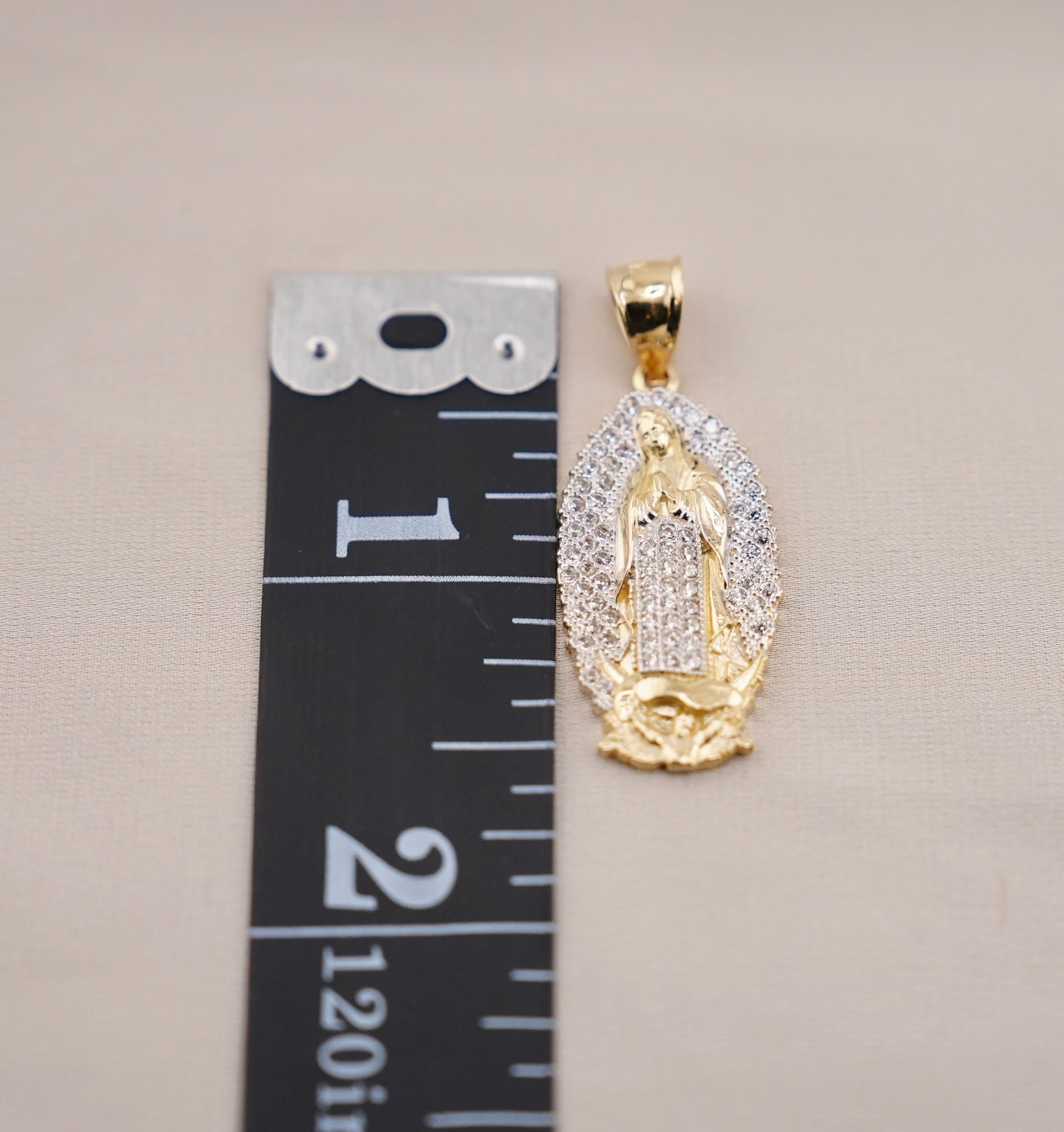 14k Gold Small Virgencita Chain Set