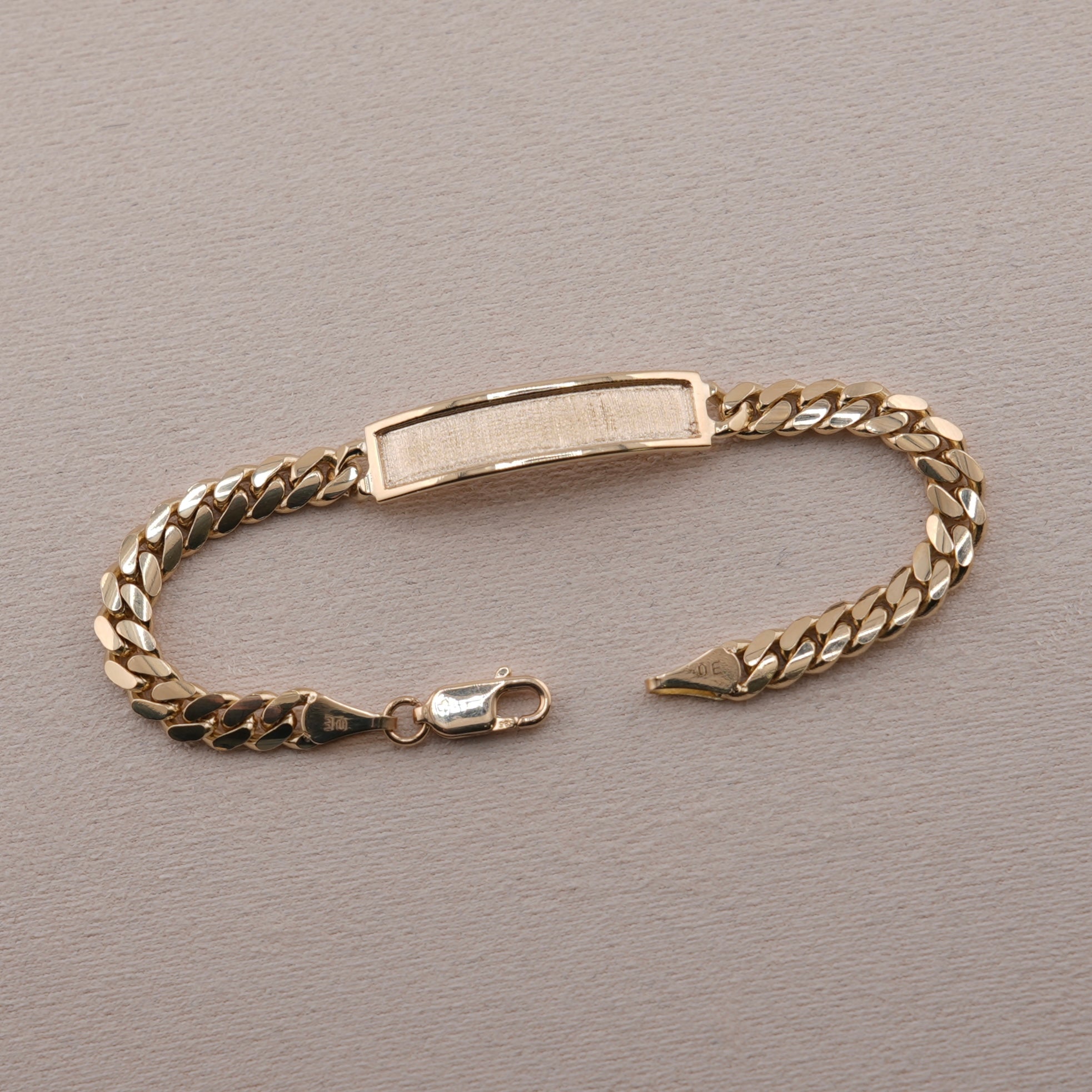 14k Gold Baby/Kid’s Solid Miami Cuban ID Bracelet 5mm