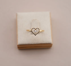 14k Gold Heart Ring