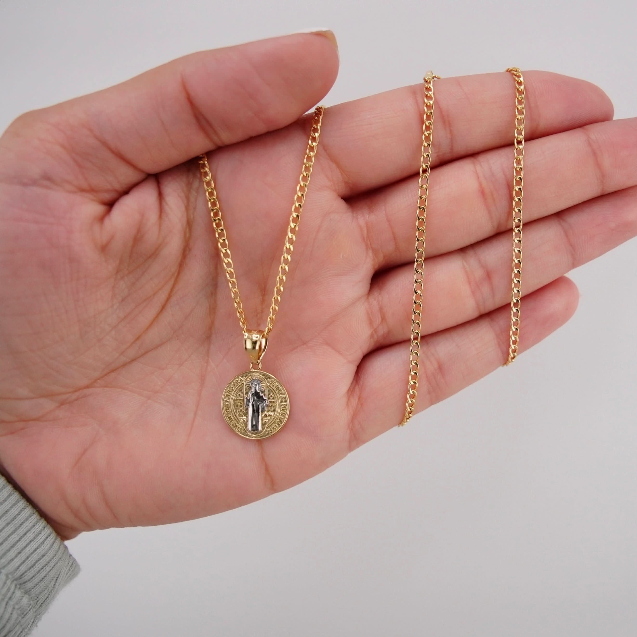 14k Gold Mini San Benito Chain Set
