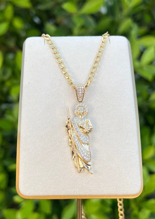 14k Gold San Judas Pendant or Chain Set  CBP#52