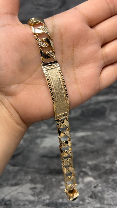 14k Gold Men’s Cuban ID Bracelet