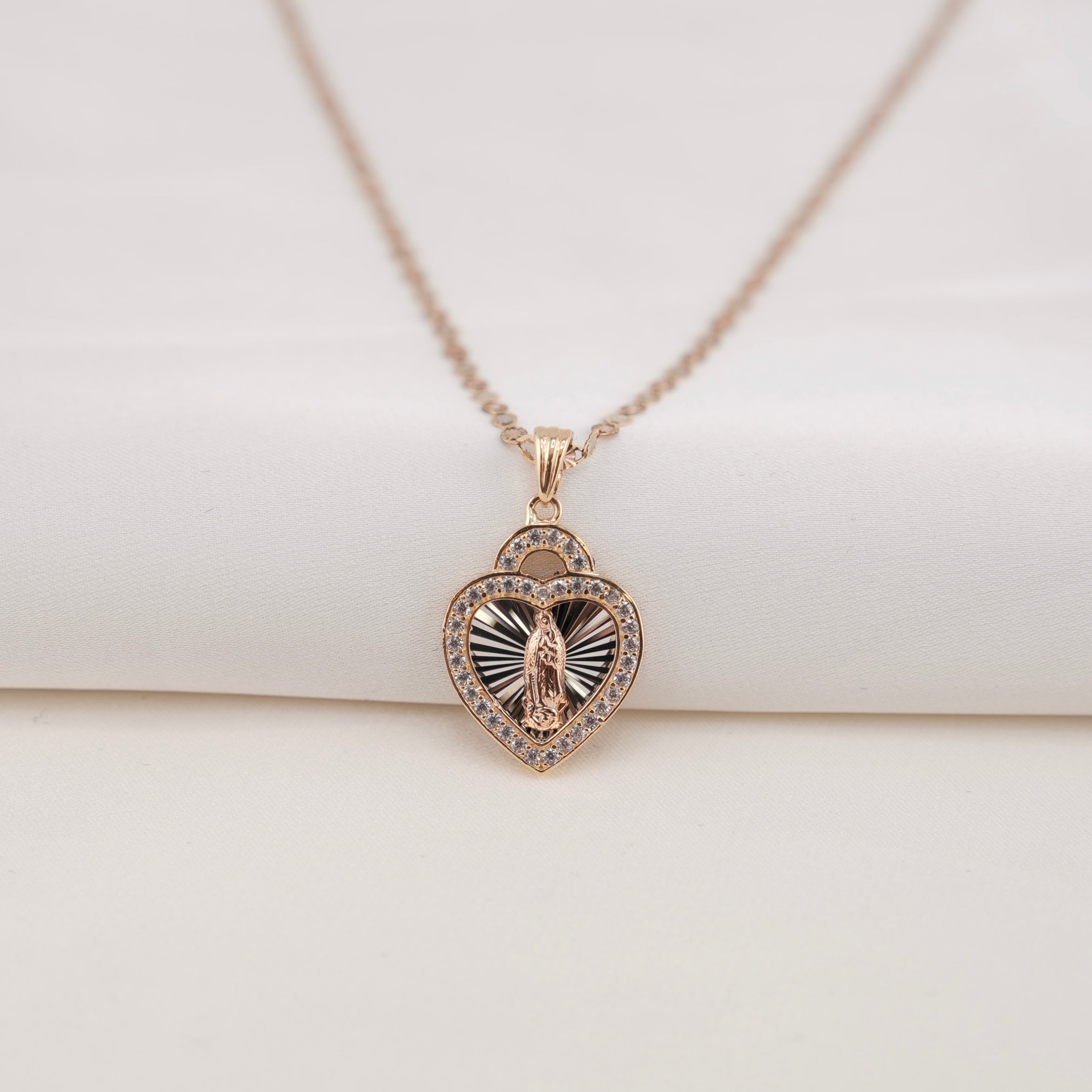 14k Gold Virgencita Chain Set