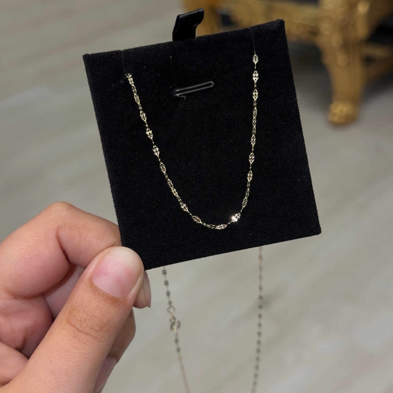 14k Gold 1.5mm Mirror Chain