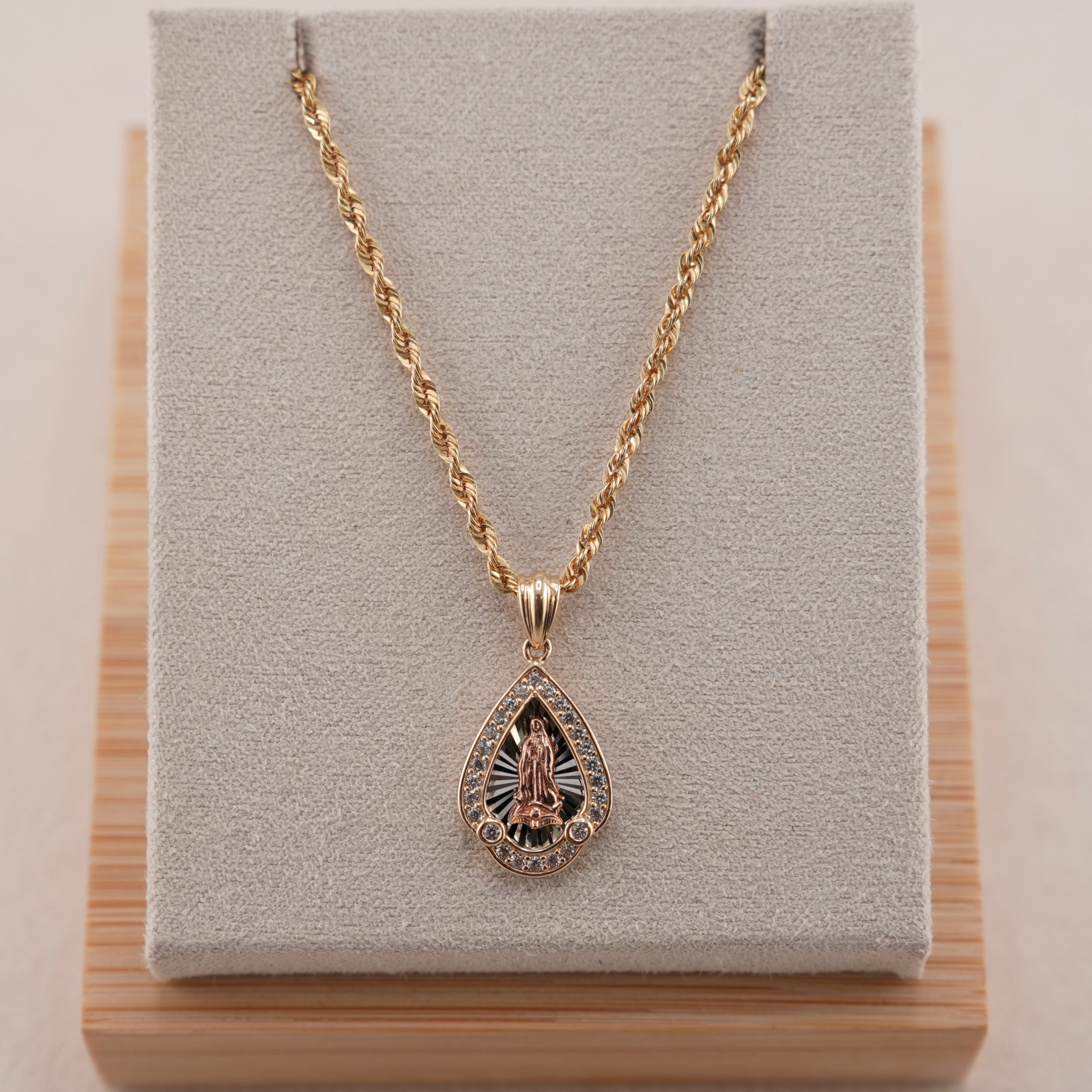 14k Gold Virgencita Chain Set