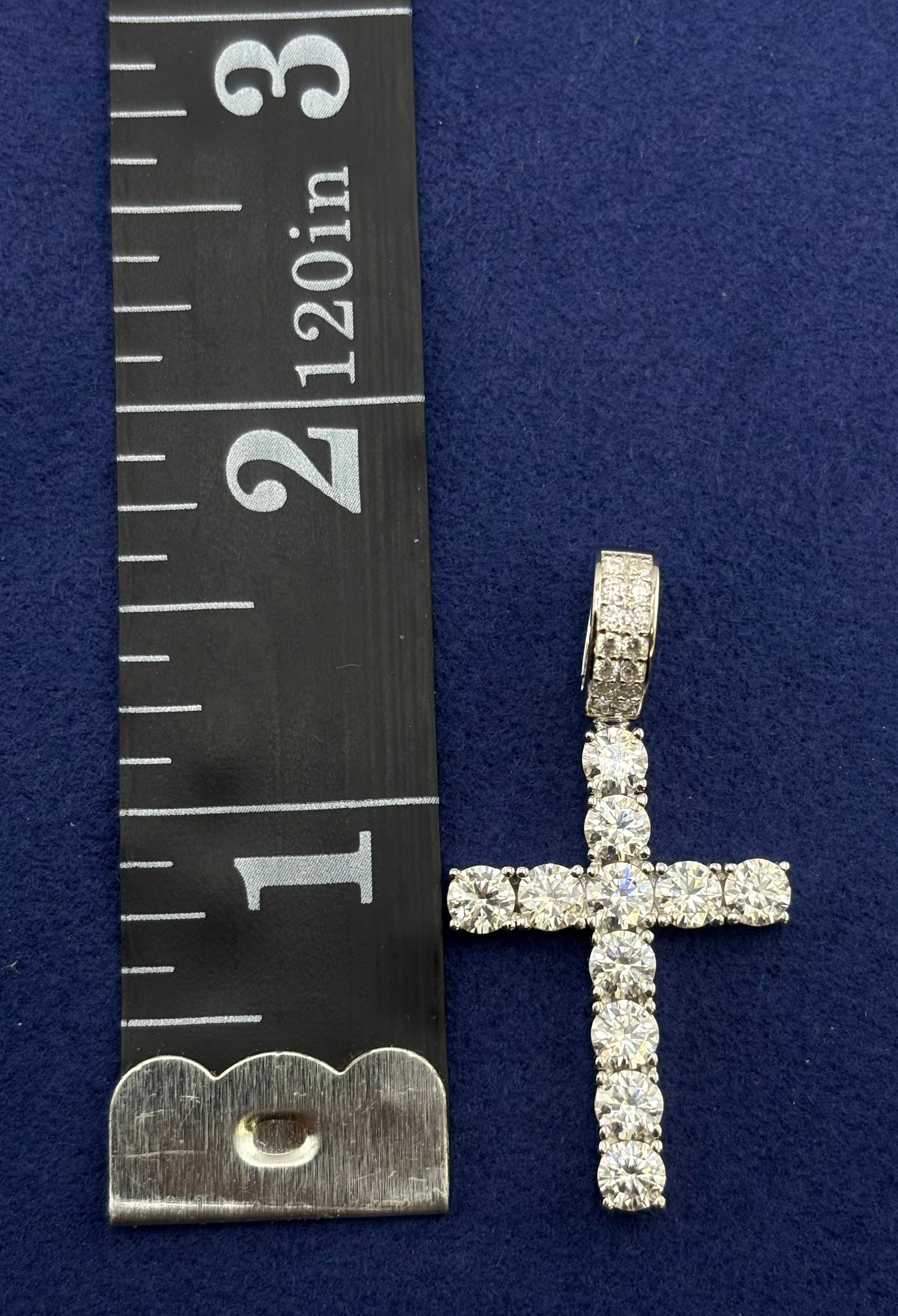 Silver 925 Moissanite Cross Chain Set