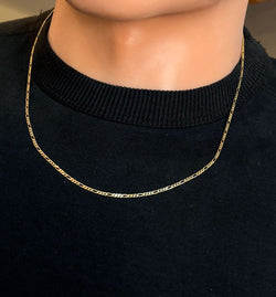 14k Gold Hollow Figaro Chain 2mm - Main Image