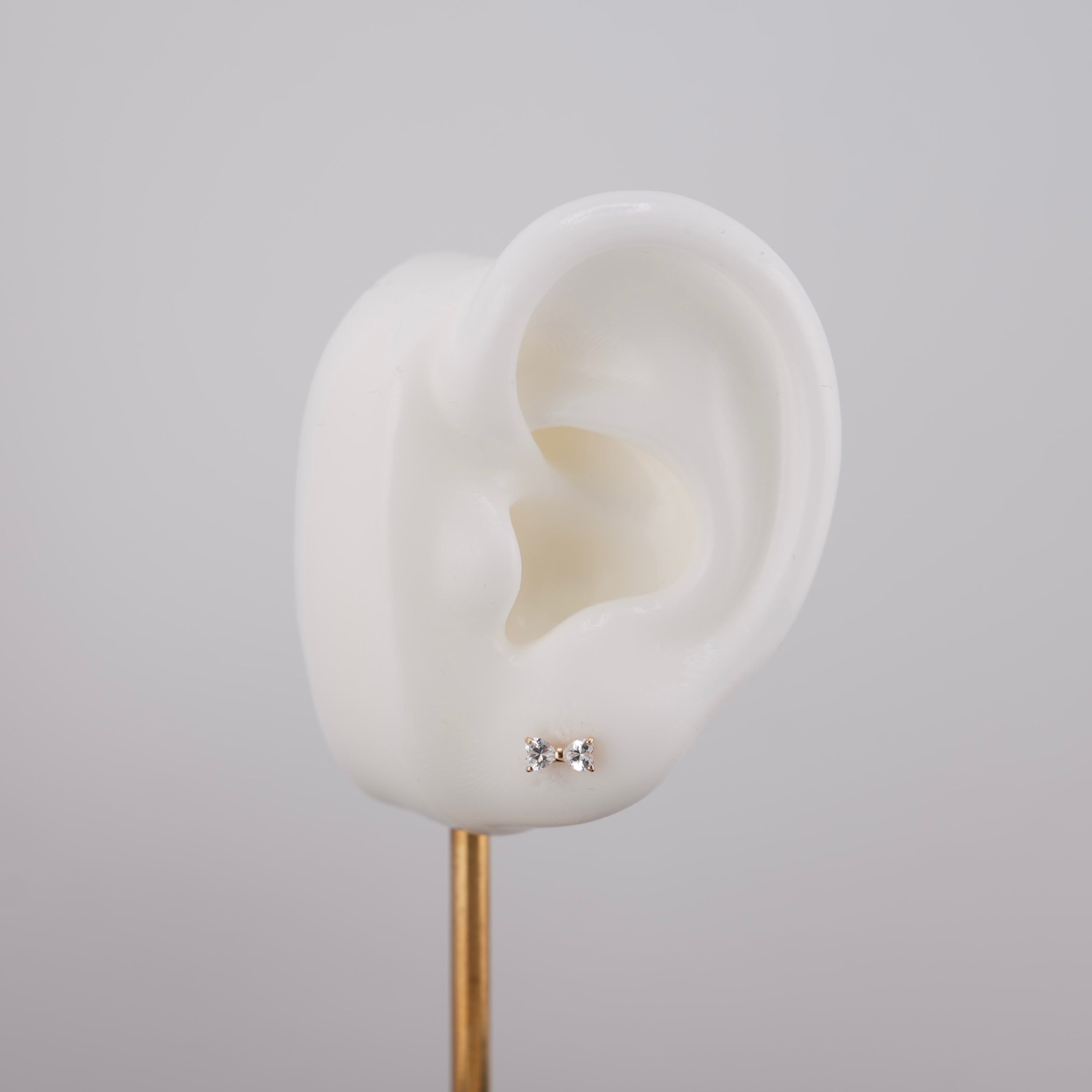 14k Gold Bow Earrings & Ring Set