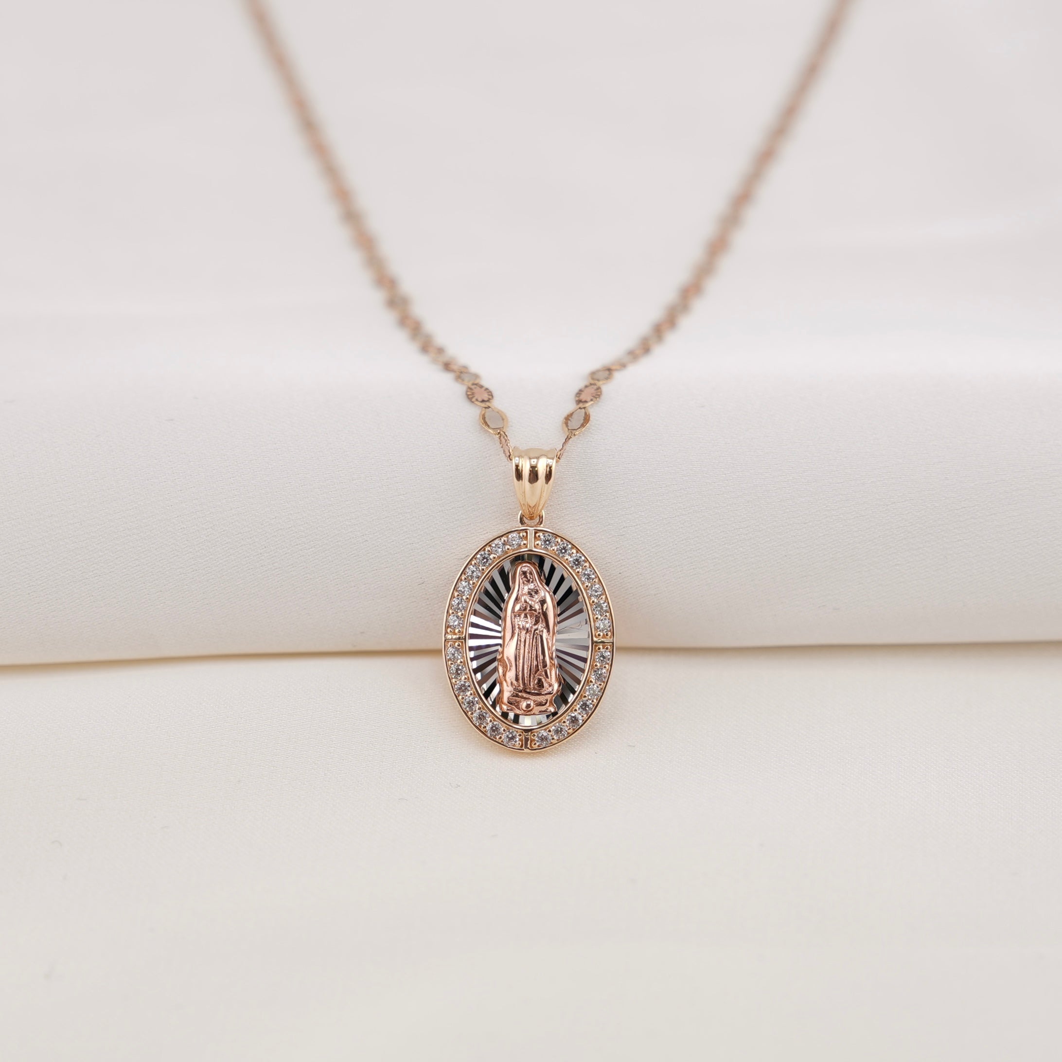 14k Gold Virgencita Chain Set