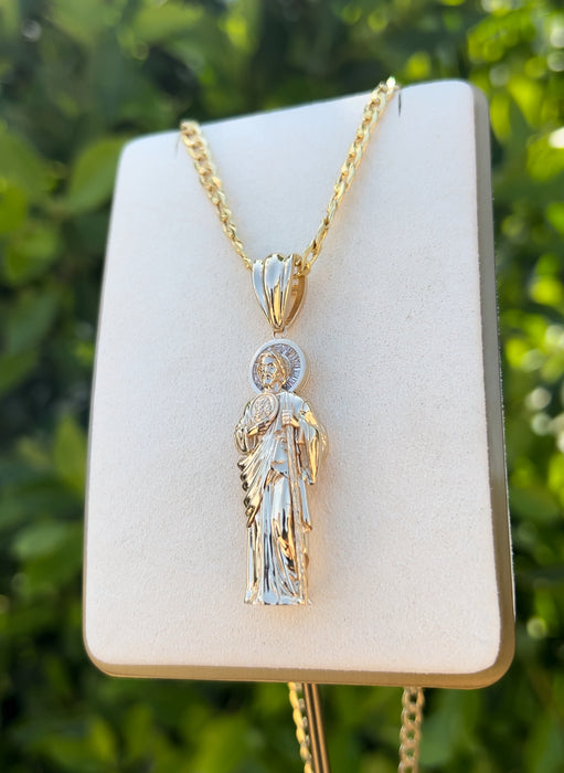 14k Gold San Judas Pendant or Chain Set  CBP#50