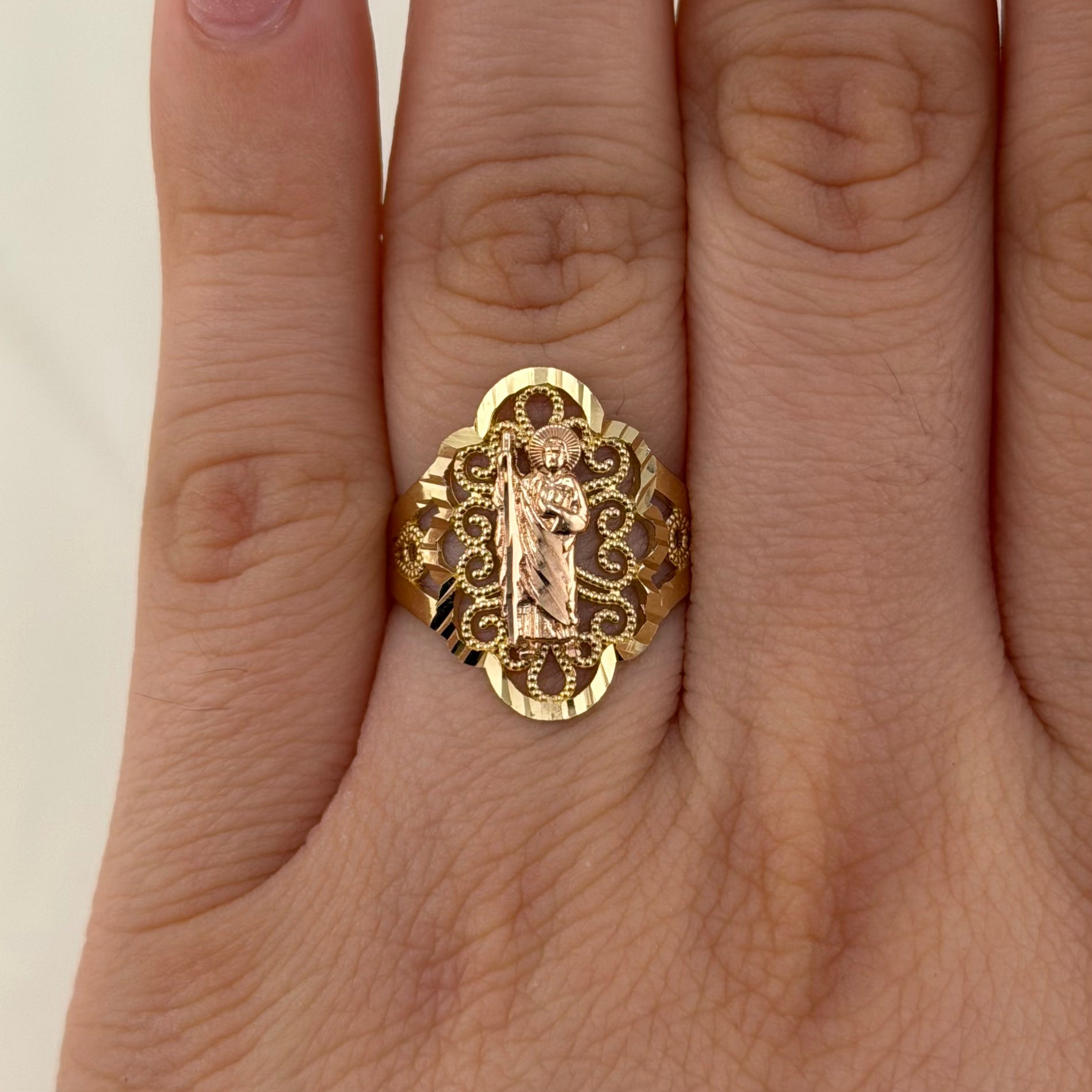 14k Gold San Judas Ring
