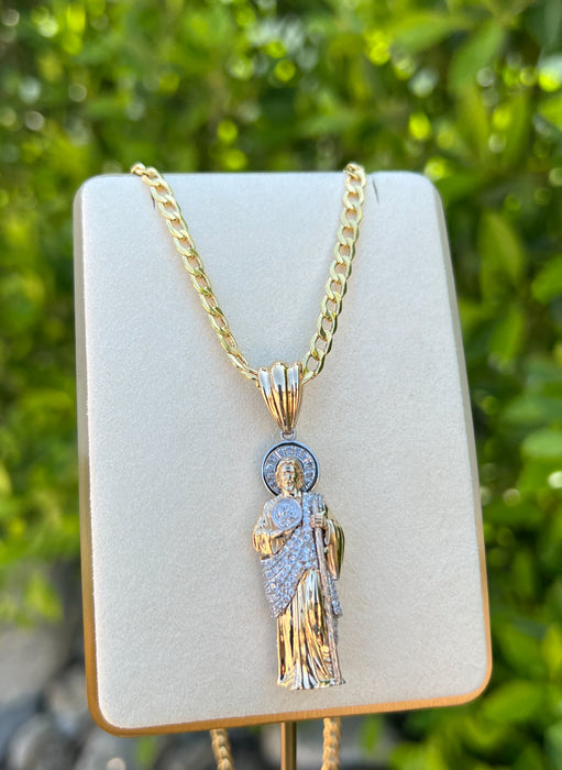 14k Gold San Judas Pendant or Chain Set  CBP#46