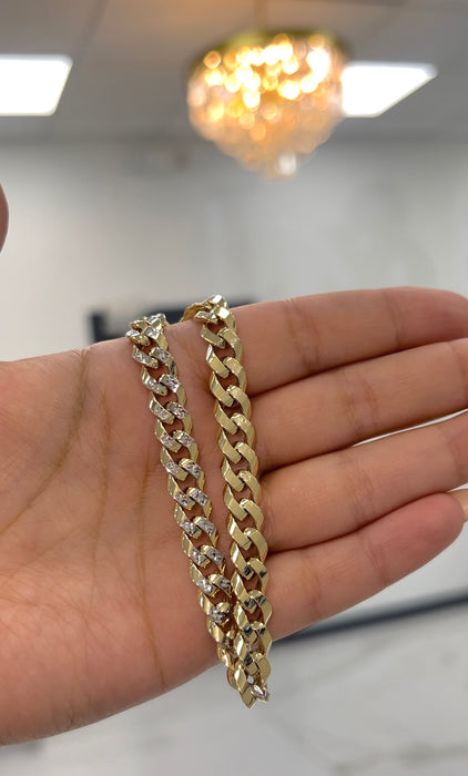 14k Gold Reversible Hollow Cuban Bracelet