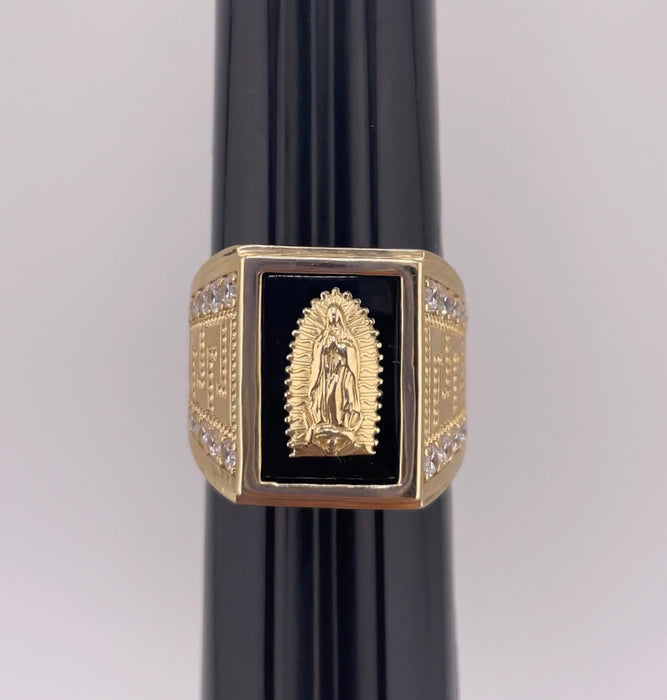 14k Gold Virgencita Men’s Ring CBRM#9