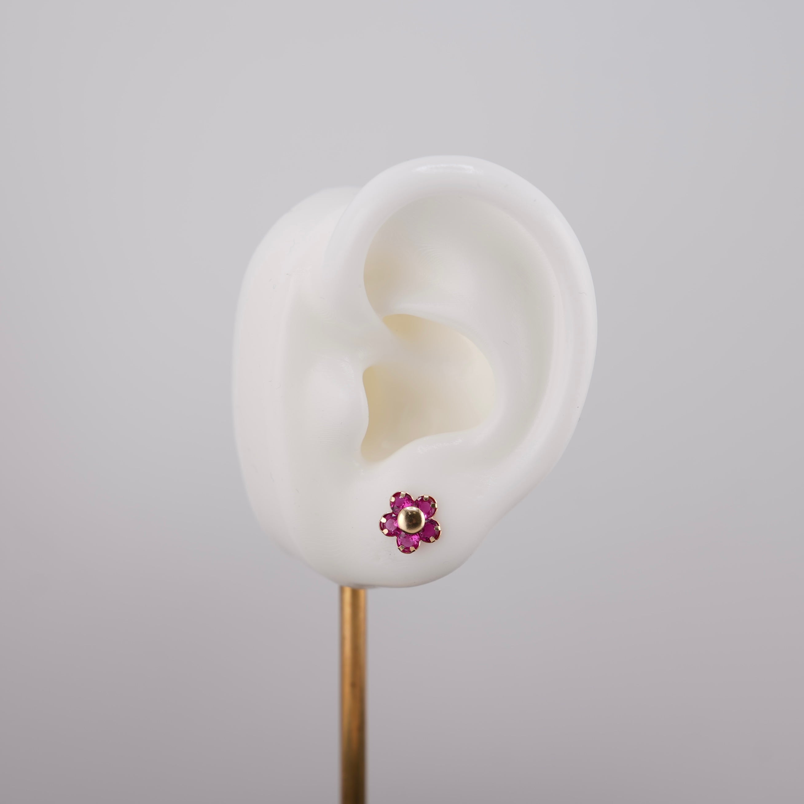 14k Gold Flower Earrings