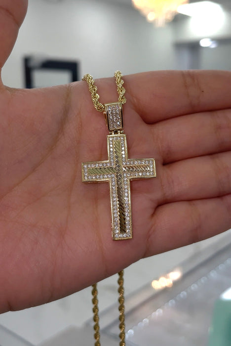 14k Gold Cross Chain Set CBP#23