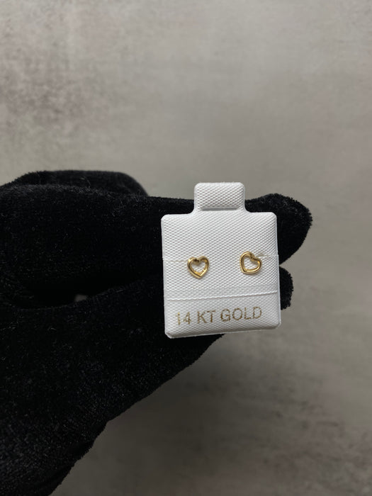 14k Gold Heart Earrings