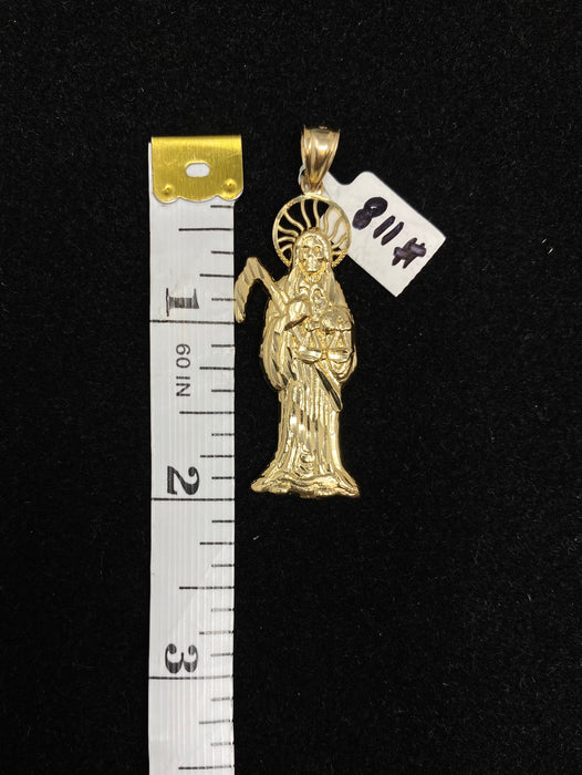 14k Gold Santa Muerte Chain Set