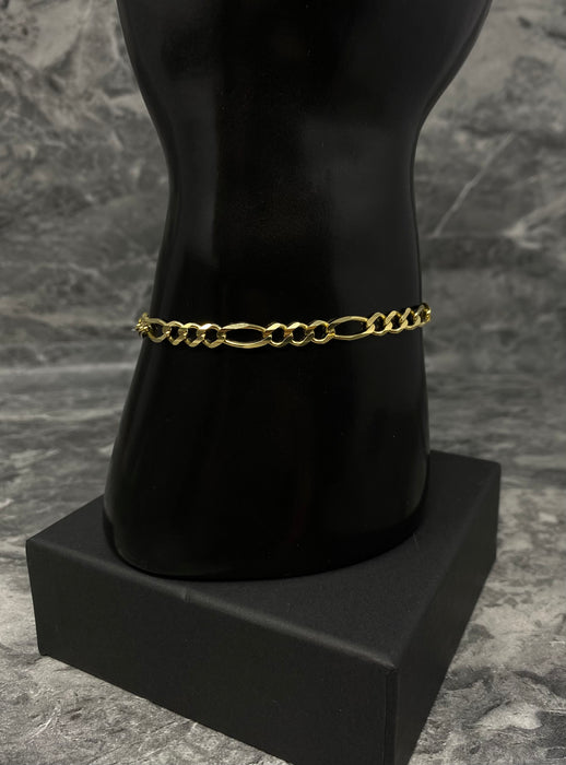 14k Gold Solid Figaro Men’s Bracelet