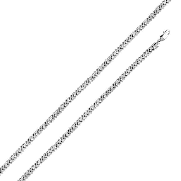 Silver 925 Rhodium Plated Hollow Franco Bracelet 5.7mm - CHHW102B RH