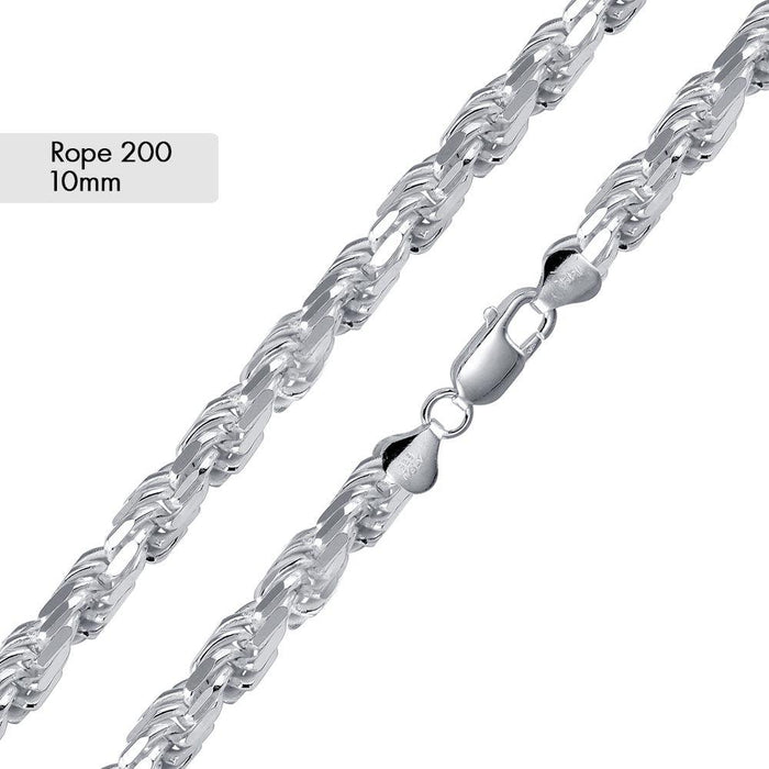 Rope Diamond Cut 200 Chain 10mm - CH547