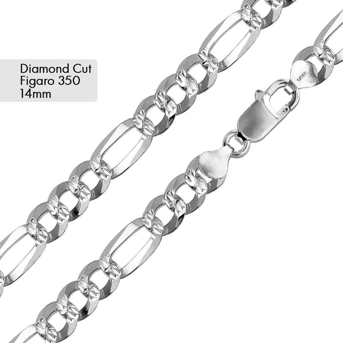 Diamond Cut Figaro 350 Chain 14mm - CH642