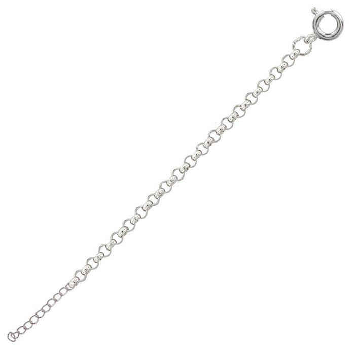 Silver 925 High Polished Round Rolo 030 Anklets 1.95mm - CHA703