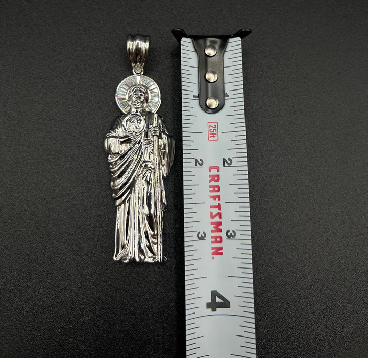 Silver .925 3D San Judas pendant or chain set!