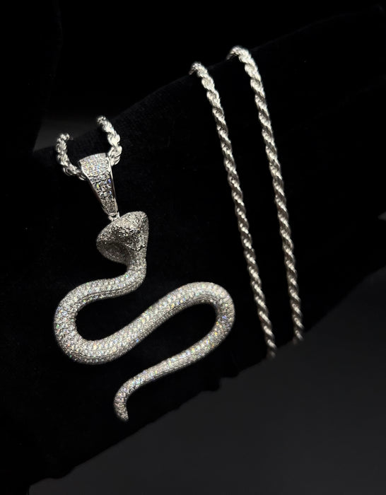 Silver .925 Cobra Snake pendant or chain set!
