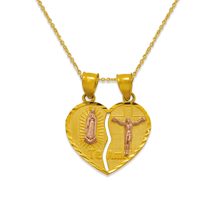 14k Gold 2 Tone  Heart Pendant (pendant only)