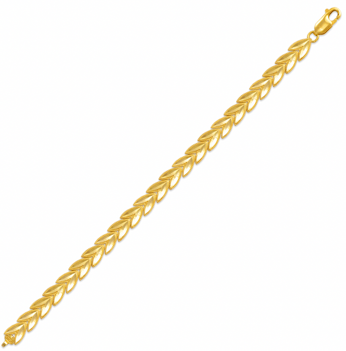 14k Gold 7mm Fancy Women's Bracelet