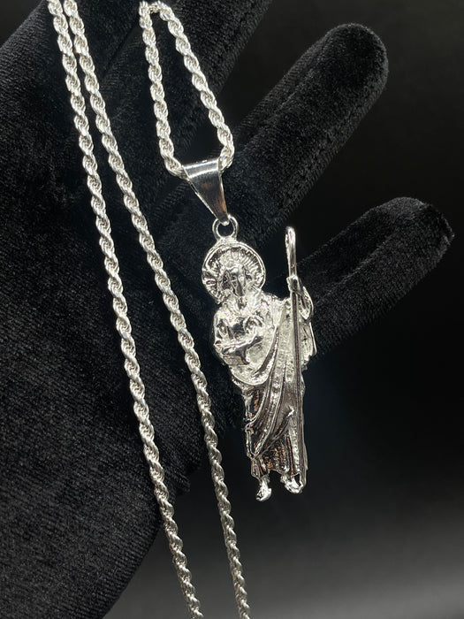 Silver .925 Medium San Judas pendant or chain set!