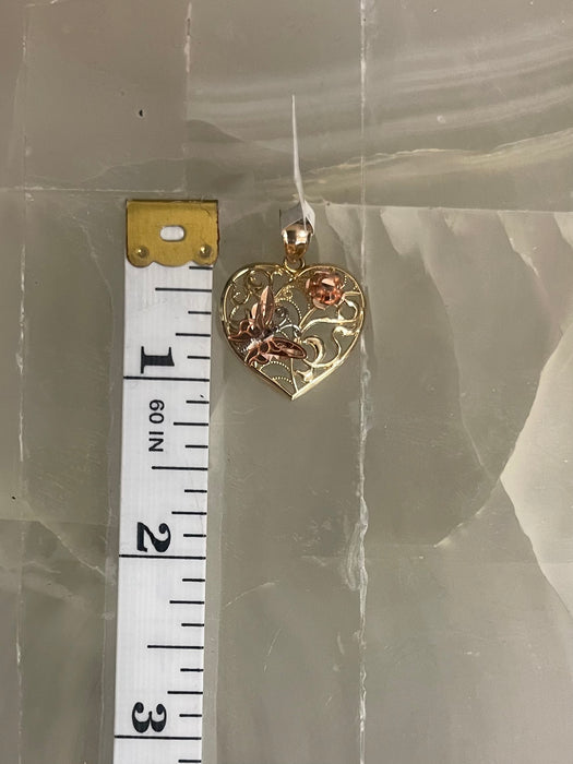 14k Gold Heart chain set