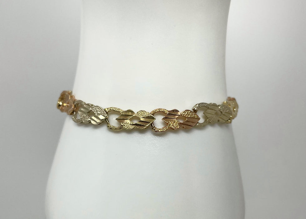 14k Gold Heart Bracelet (BSB17)