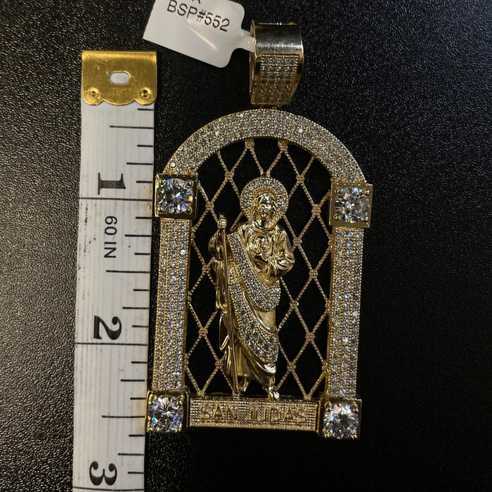 14k Gold San Judas Pendant or Chain set (BSP552)
