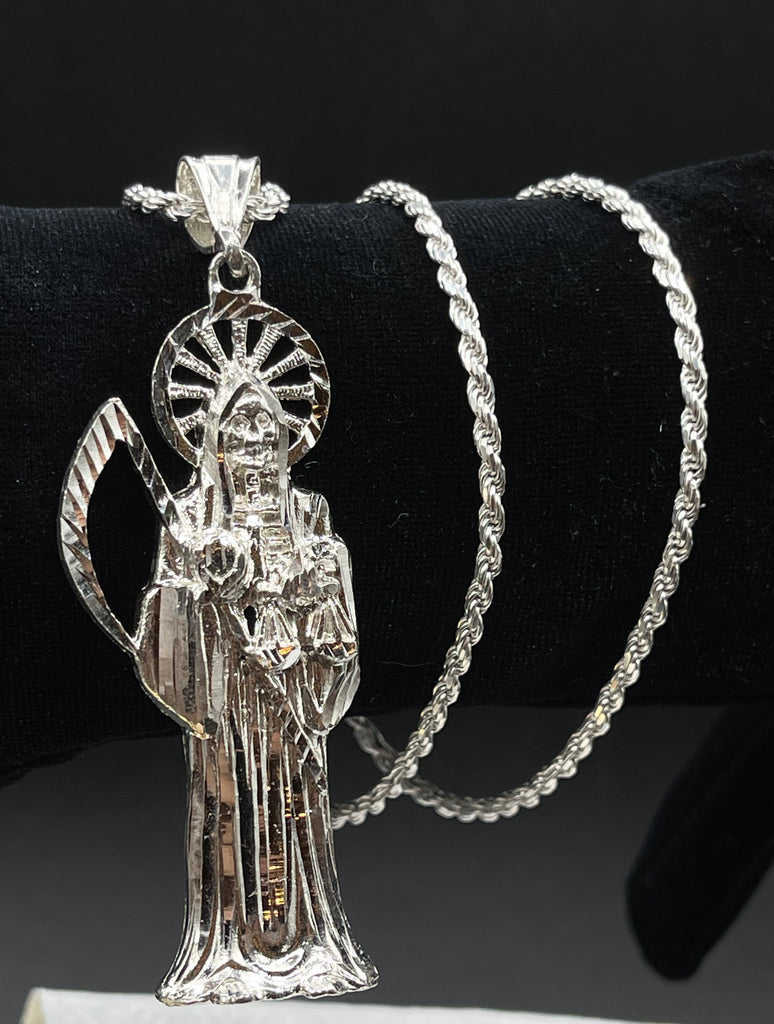 14k Gold Virgin Mary 3 tone small pendant chain set! Women’s