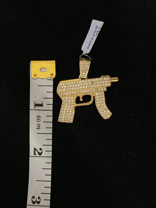 14k Gold Gun Chain Set