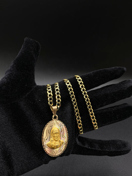 14k Gold Jesus Pendant or Chain set (BSP92)