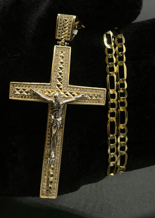14k Gold Cross Pendant or Chain set (P18-05)