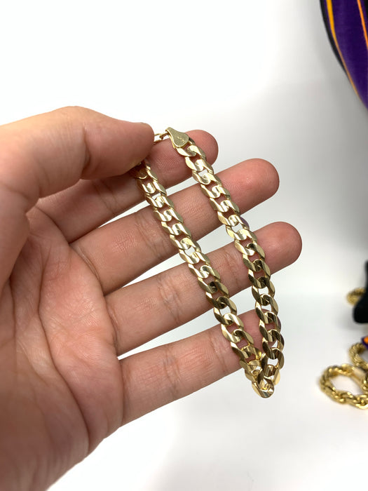14k Gold Cuban Men’s Bracelet 8.5 inch (CH314)
