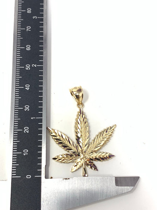 14k Gold Weed plant  ( pendant or chain set )
