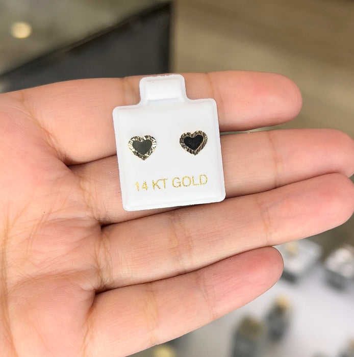 14K Gold Women’s Heart Earrings