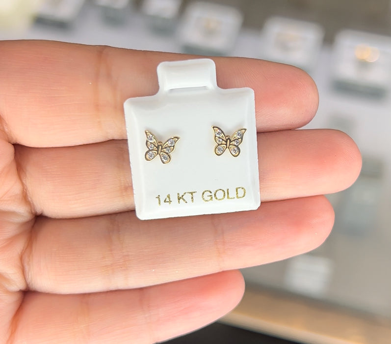14K Gold Women’s Butterfly Earrings