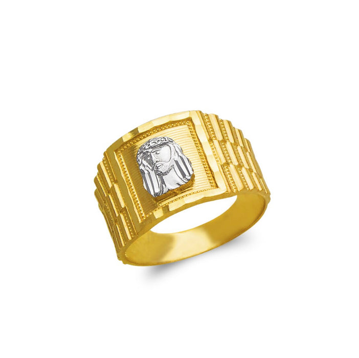 14k Gold Jesus ring