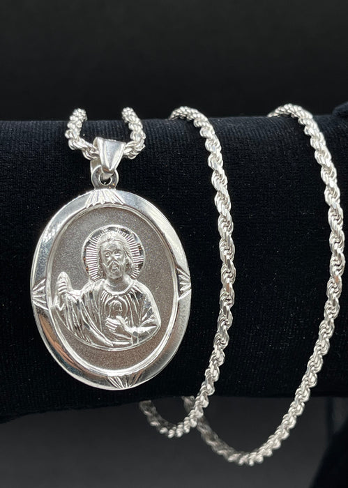 Silver .925 medium San Judas  pendant or chain set!