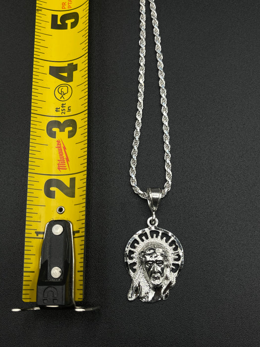 Silver .925 Medium Jesus  pendant or chain set!
