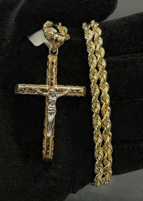 14k Gold Cross Pendant or Chain set (PT1213)
