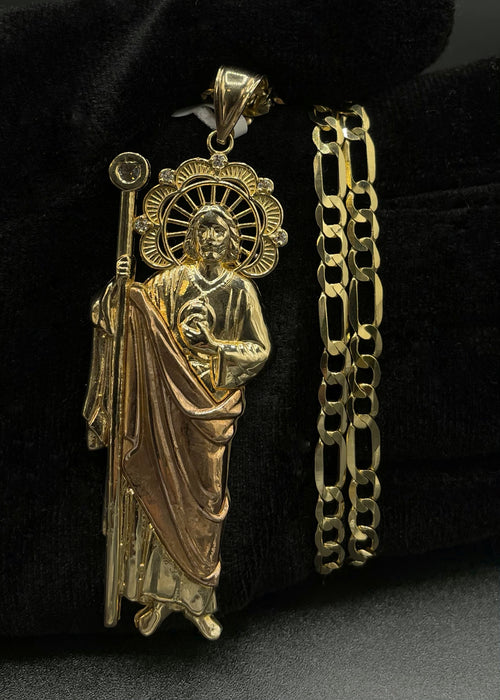 14k Gold San Judas Pendant or Chain set (BSP527)