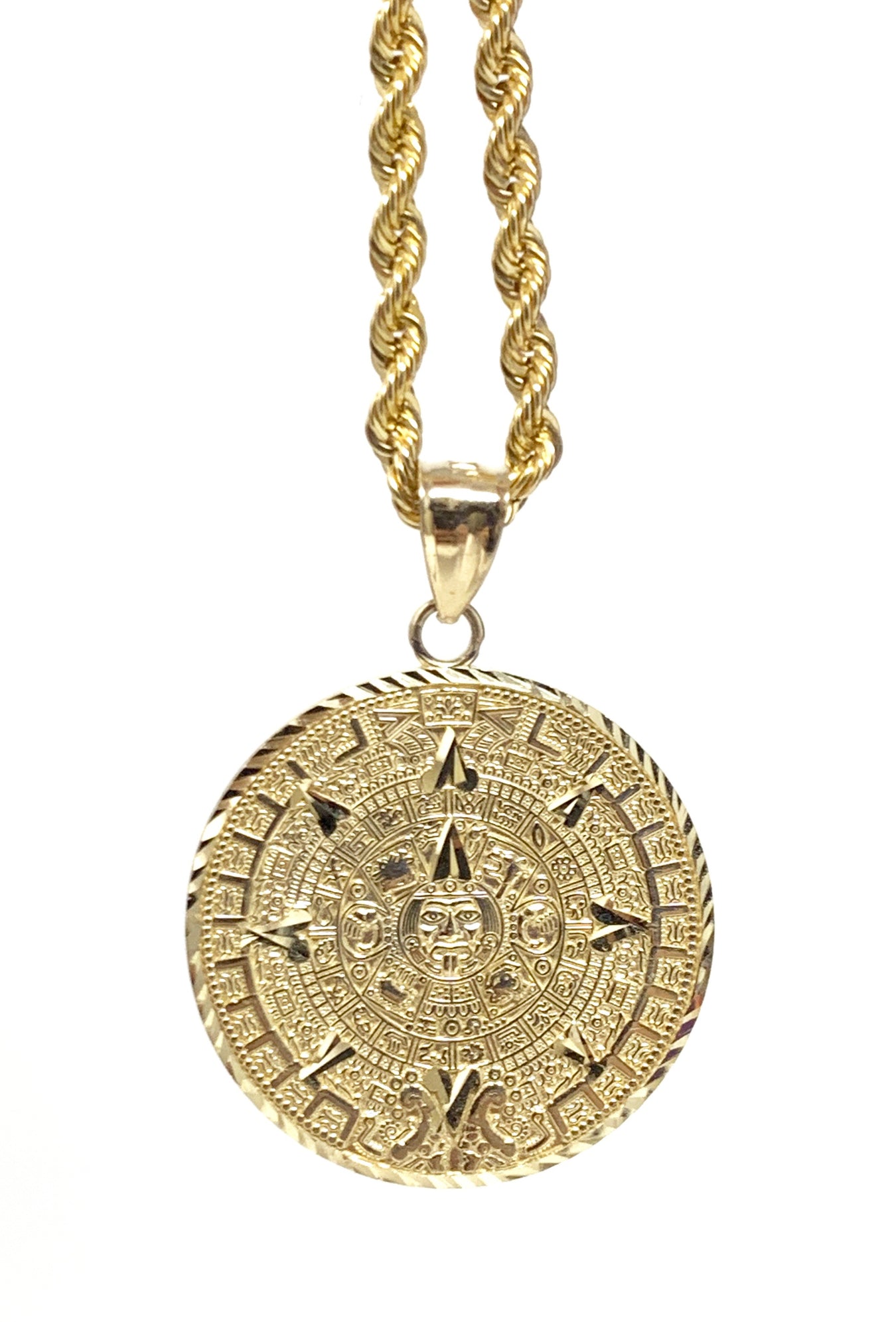 14k Gold Aztec Pendants