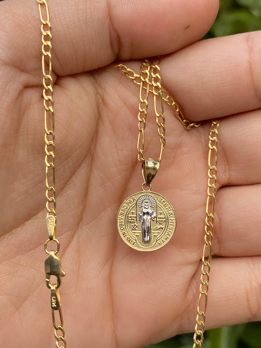 14k Gold San Benito 2 tone small pendant or chain set! Women's